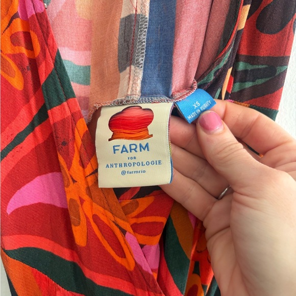 NEW Farm Rio x Anthropologie Hanky Wrap Dress XS Ret: $230 - Picture 5 of 10